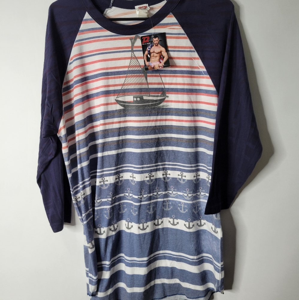 Pistol Pete Gay Sexy Sailor Long Sleeve L NWT